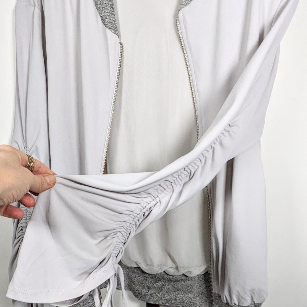 Iris Setlakwe Soft Bomber Jacket Post Workout Mes… - image 5